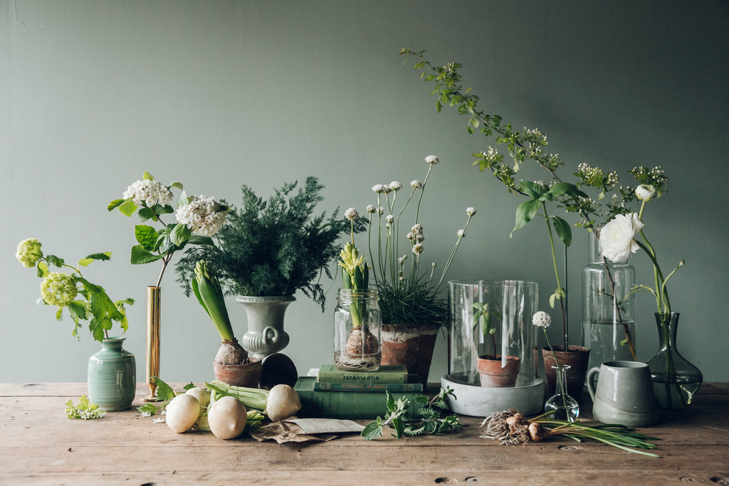 Amazing Vases and Containers for table Decorating. Lavender and Grey Sherborne Florists